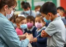 vacinação de crianças e professores