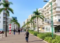 calçadão urbanizado