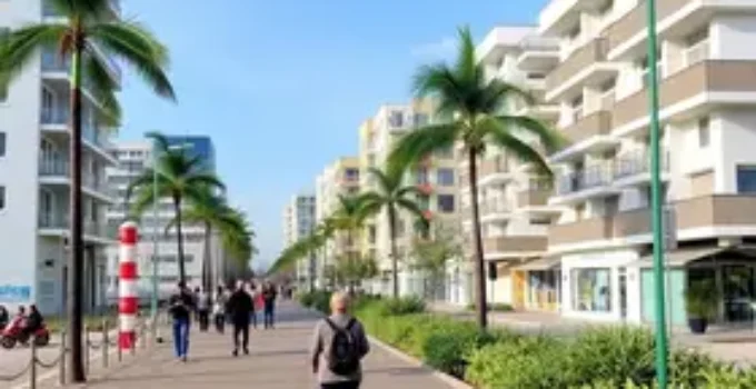 calçadão urbanizado